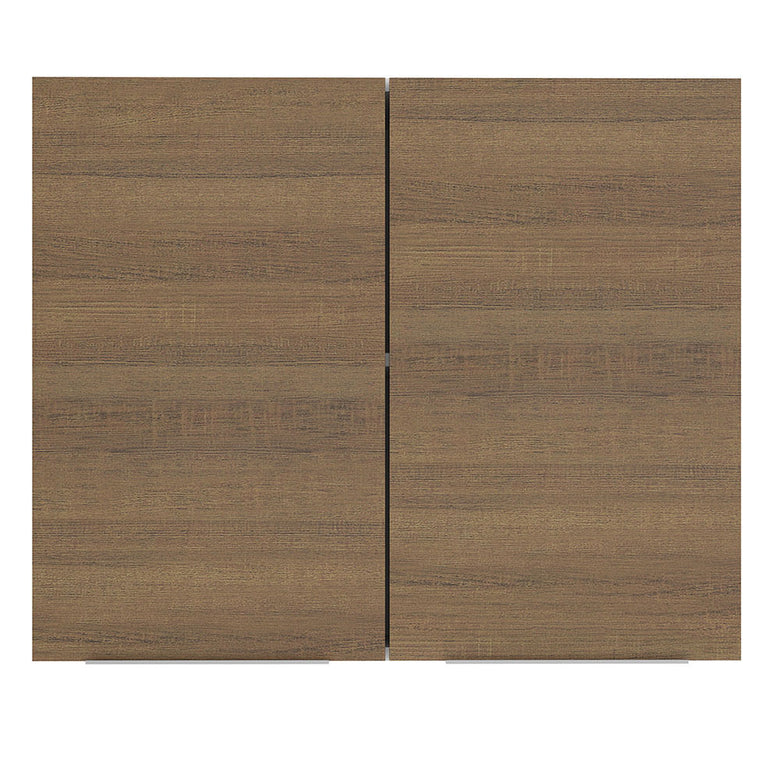 Armário Aéreo Madesa Stella 80 cm 2 Portas Branco/Rustic