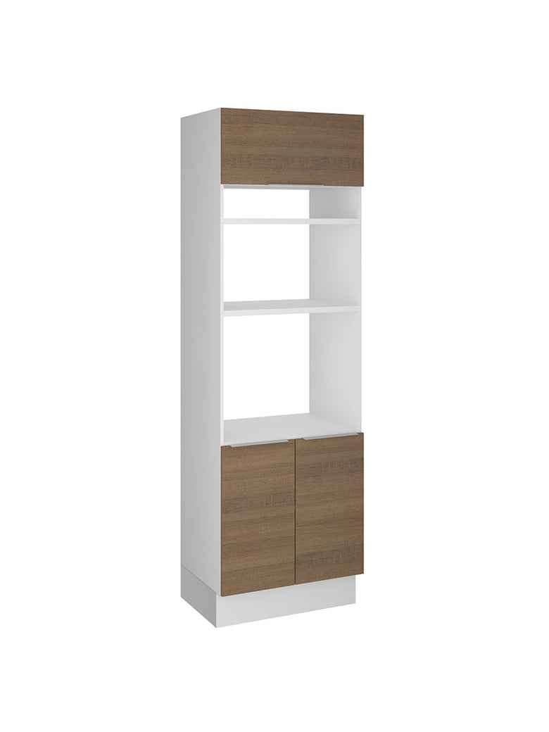Torre Quente Madesa Stella 70 cm 3 Portas Branco/Rustic