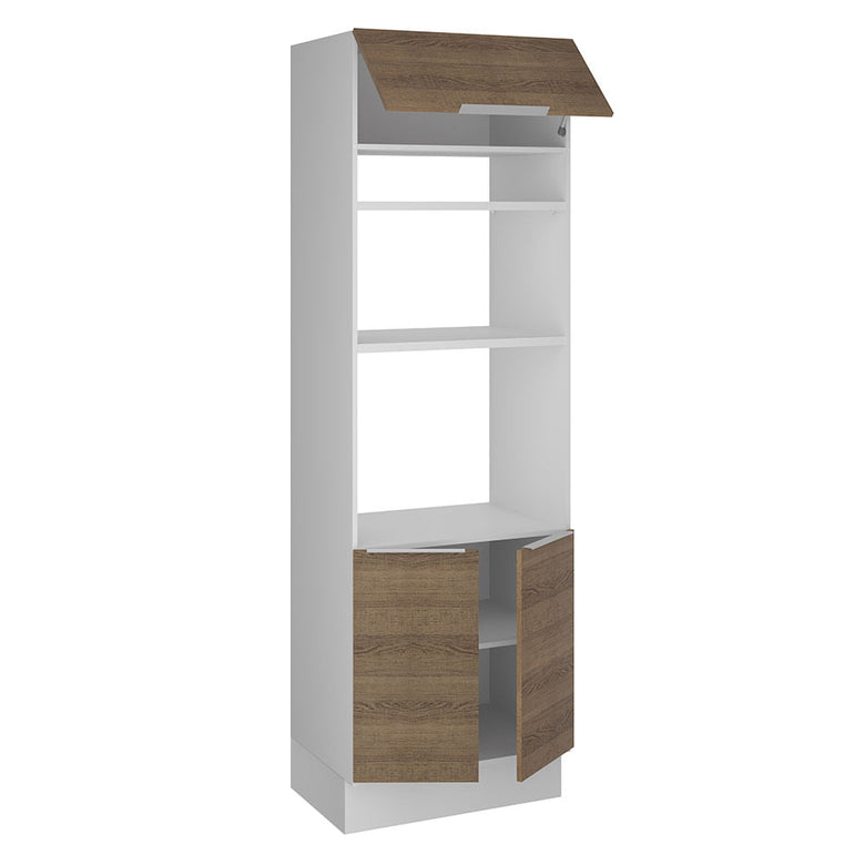 Torre Quente Madesa Stella 70 cm 3 Portas Branco/Rustic