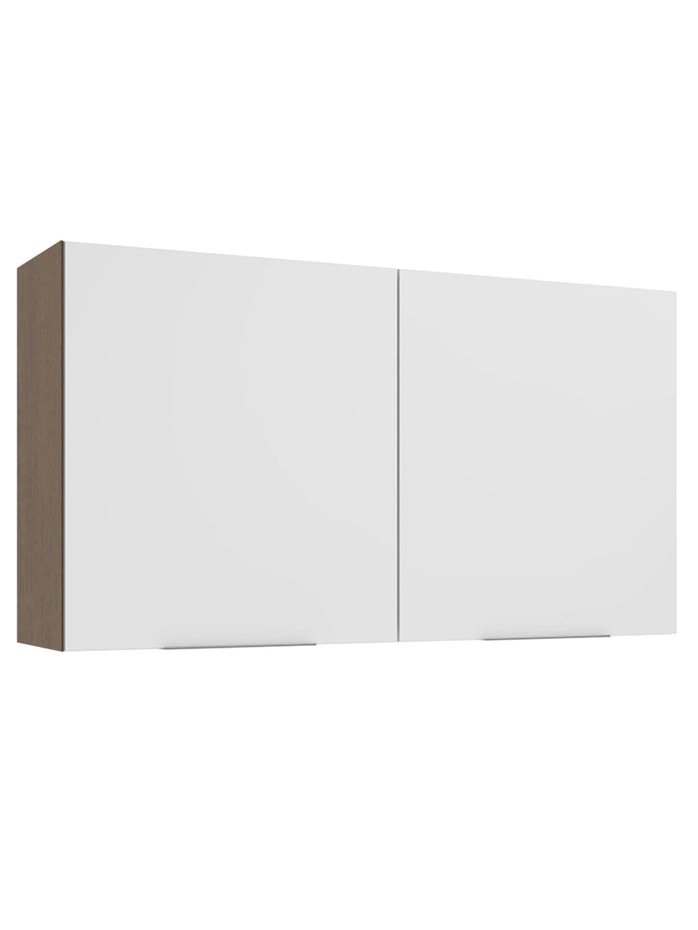 Armário Aéreo Madesa Stella 120 cm 2 Portas Rustic/Branco - Rustic/Branco