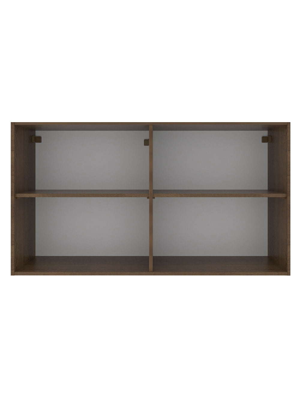 Armário Aéreo Madesa Stella 120 cm 2 Portas Rustic/Branco