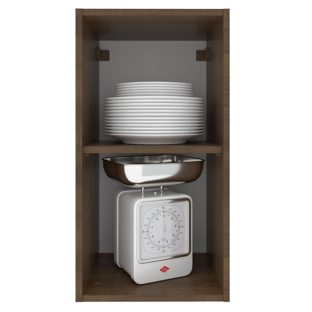 Armário Aéreo Madesa Stella 35 cm 1 Porta Rustic/Branco