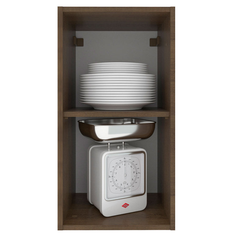 Armário Aéreo Madesa Stella 35 cm 1 Porta Rustic/Branco