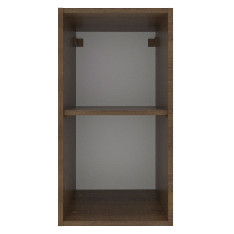 Armário Aéreo Madesa Stella 35 cm 1 Porta Rustic/Branco