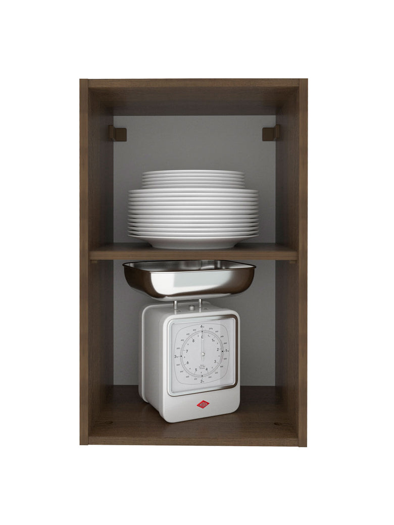 Armário Aéreo Madesa Stella 40 cm 1 Porta Rustic/Branco