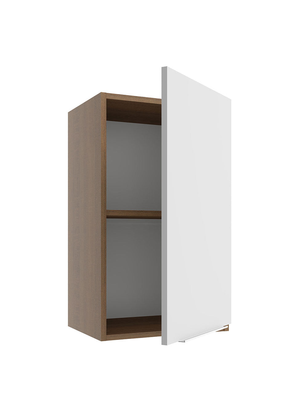 Armário Aéreo Madesa Stella 40 cm 1 Porta Rustic/Branco