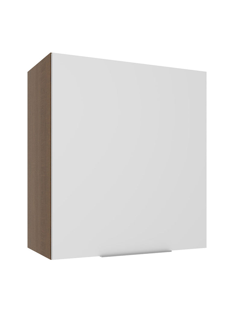 Armário Aéreo Madesa Stella 60 cm 1 Porta Rustic/Branco