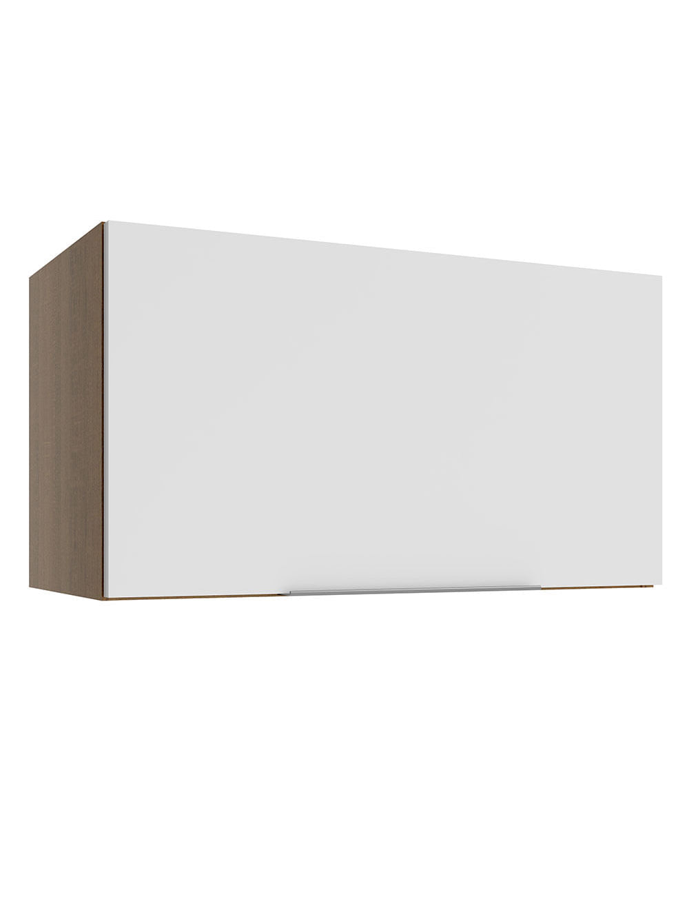 Armário Aéreo Madesa Stella 60 cm 1 Porta Basculante Rustic/Branco - Rustic/Branco