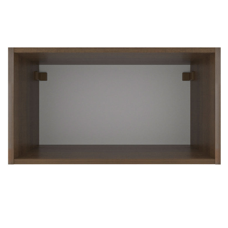 Armário Aéreo Madesa Stella 60 cm 1 Porta Basculante Rustic/Branco