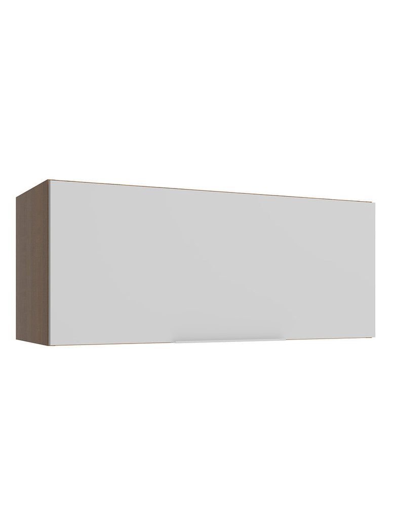 Armário Aéreo Madesa Stella 80 cm 1 Porta Basculante Rustic/Branco