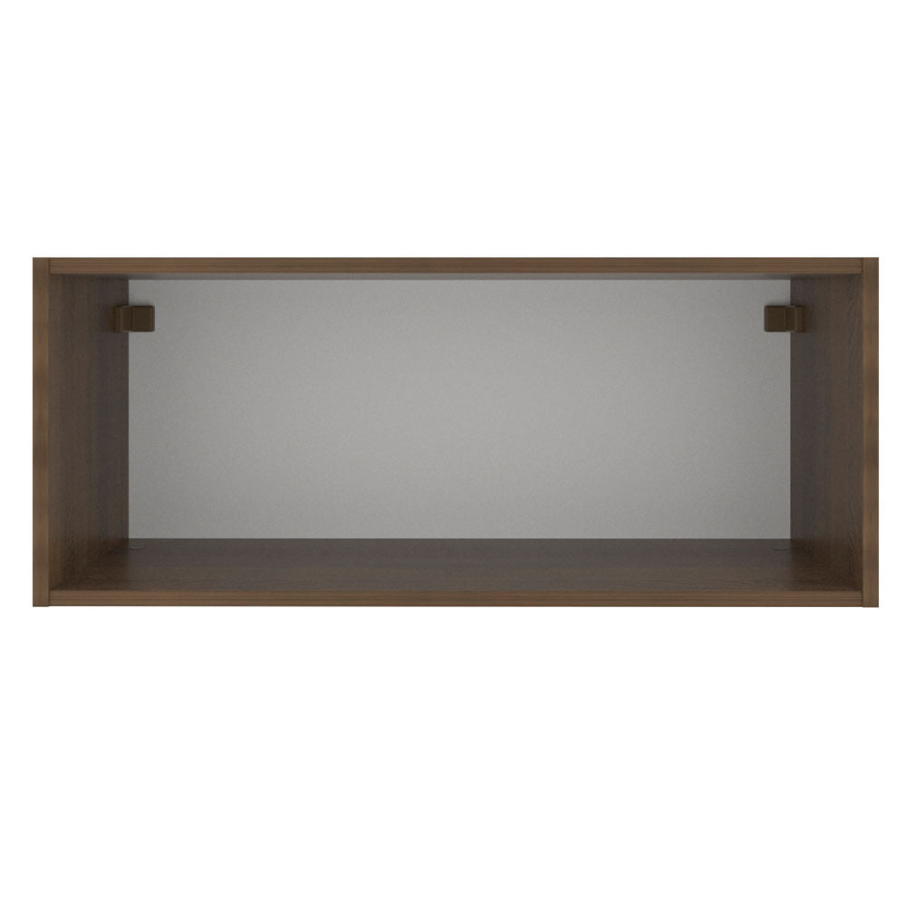 Armário Aéreo Madesa Stella 80 cm 1 Porta Basculante Rustic/Branco