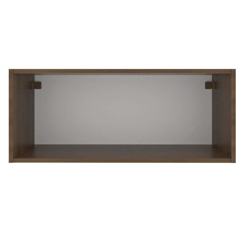 Armário Aéreo Madesa Stella 80 cm 1 Porta Basculante Rustic/Branco