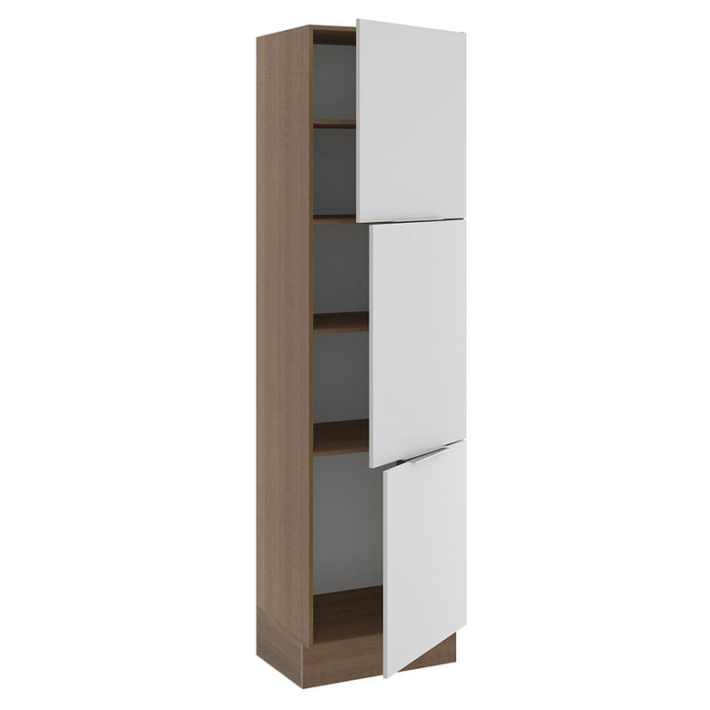 Paneleiro Madesa Stella 60 cm 3 Portas Rustic/Branco