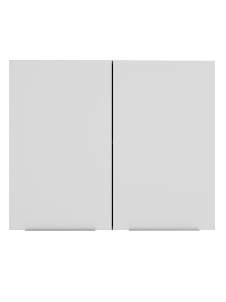 Armário Aéreo Madesa Stella 80 cm 2 Portas Rustic/Branco