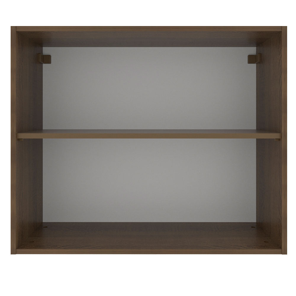 Armário Aéreo Madesa Stella 80 cm 2 Portas Rustic/Branco