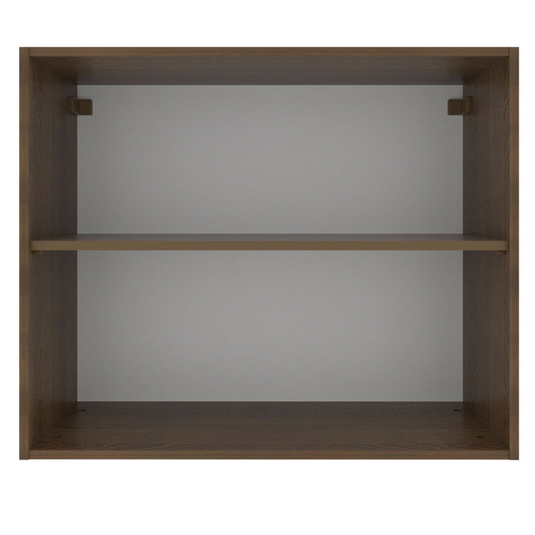 Armário Aéreo Madesa Stella 80 cm 2 Portas Rustic/Branco