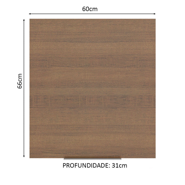 Armário Aéreo Madesa Stella 60 cm 1 Porta Rustic