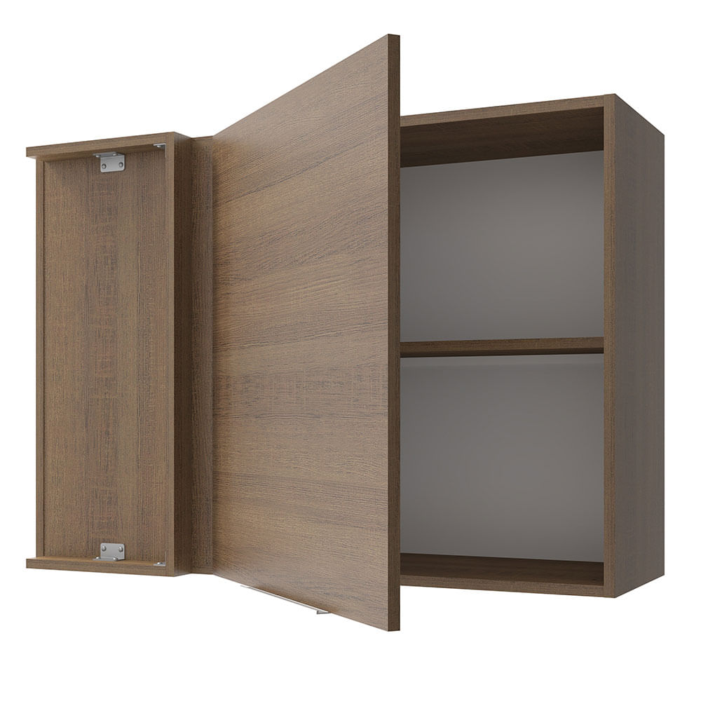 Armário Aéreo de Canto Madesa Stella 1 Porta Rustic