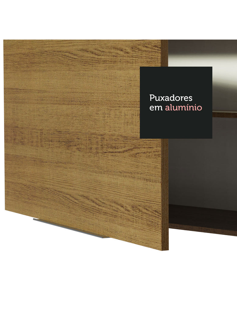 Armário Aéreo Madesa Stella 80 cm 1 Porta Basculante Rustic