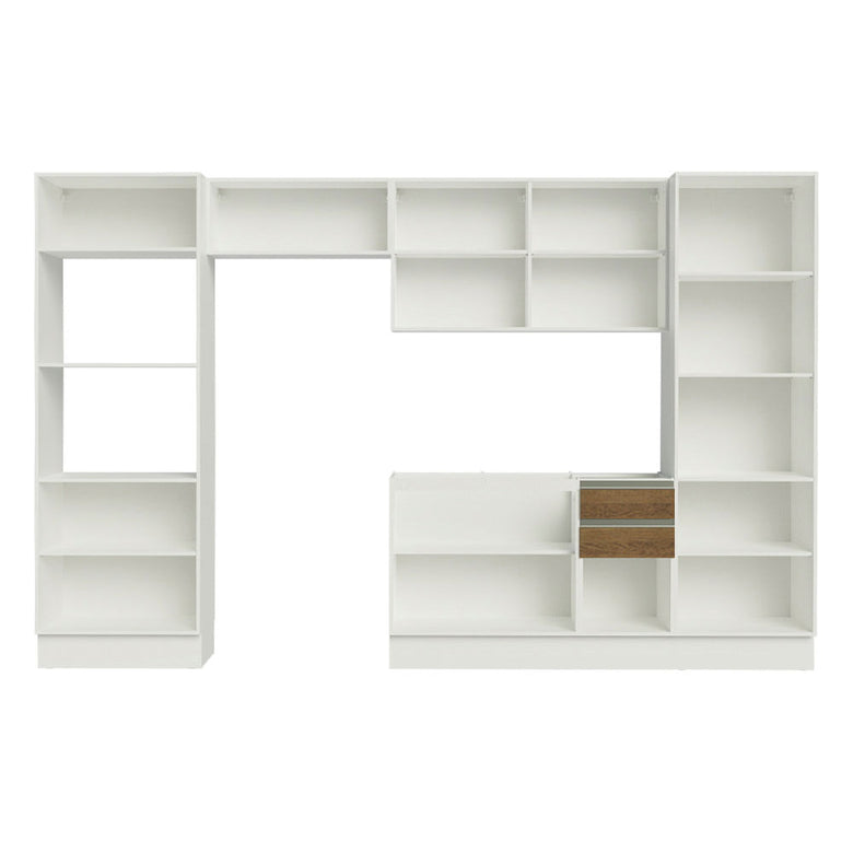 Armário de Cozinha Completa 100% MDF 330cm Rustic/Branco Acordes Madesa 02