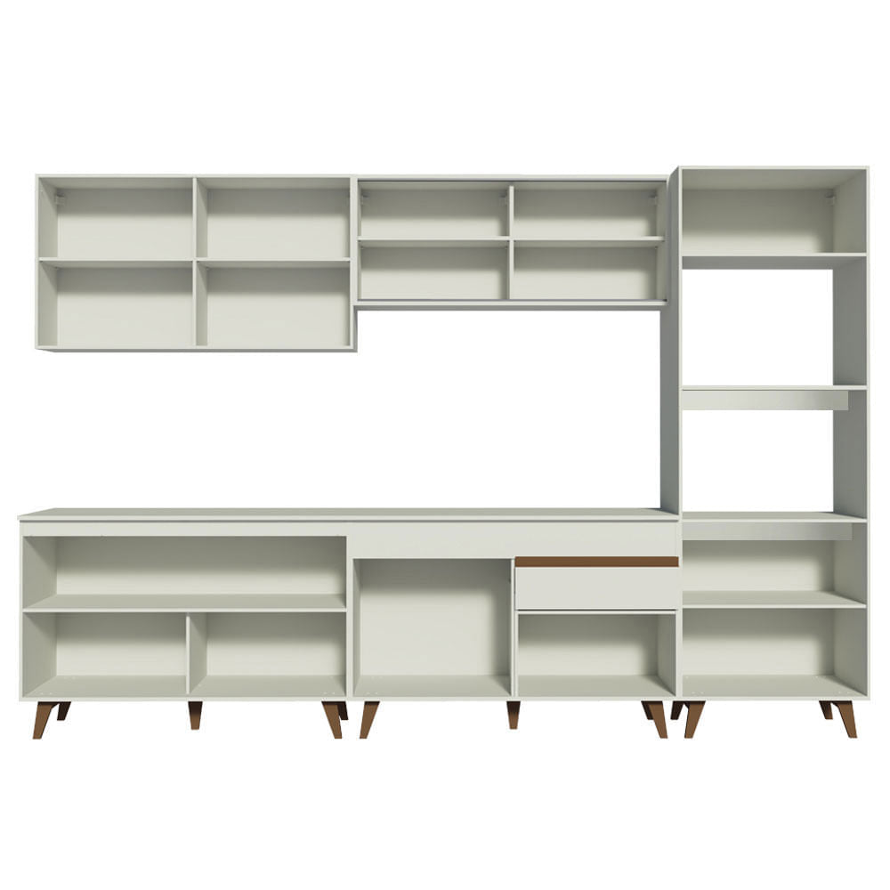 Armário de Cozinha Completa 310cm Branco Reims Madesa 01