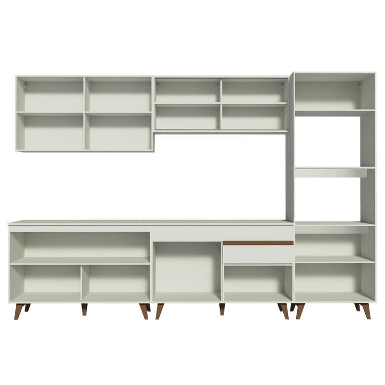 Armário de Cozinha Completa 310cm Branco Reims Madesa 01