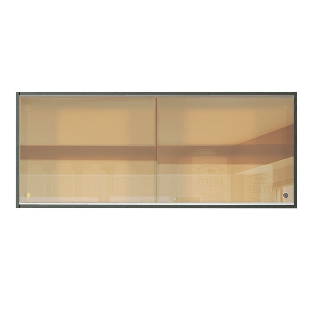 Armário Aéreo Madesa Reims 2 Portas de Correr de Vidro Reflex Preto