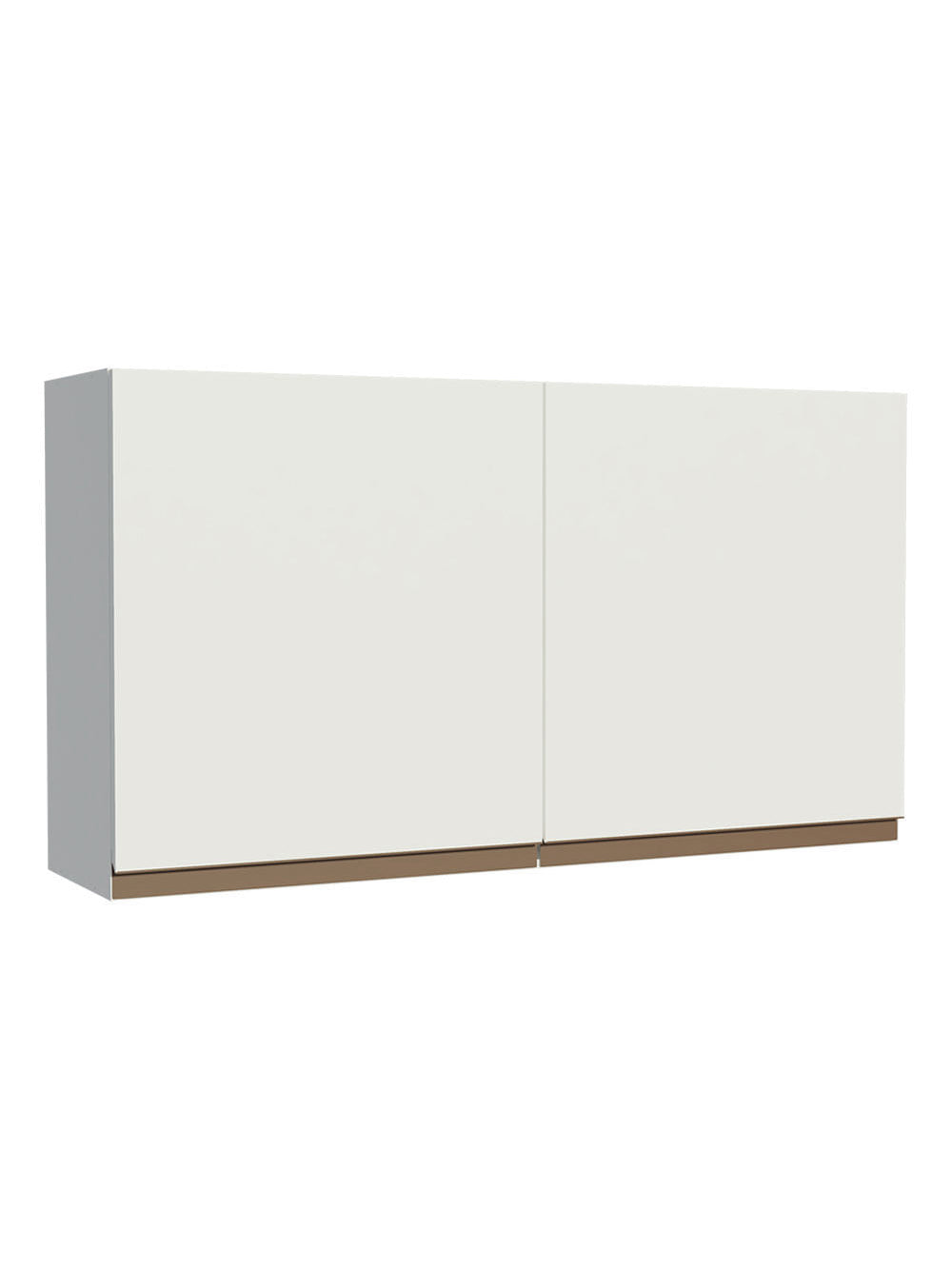 Armário Aéreo Madesa Reims 120 cm 2 Portas Branco - Branco