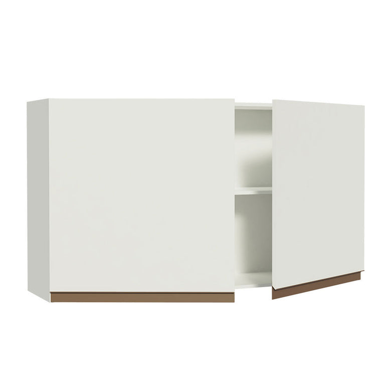 Armário Aéreo Madesa Reims 120 cm 2 Portas Branco