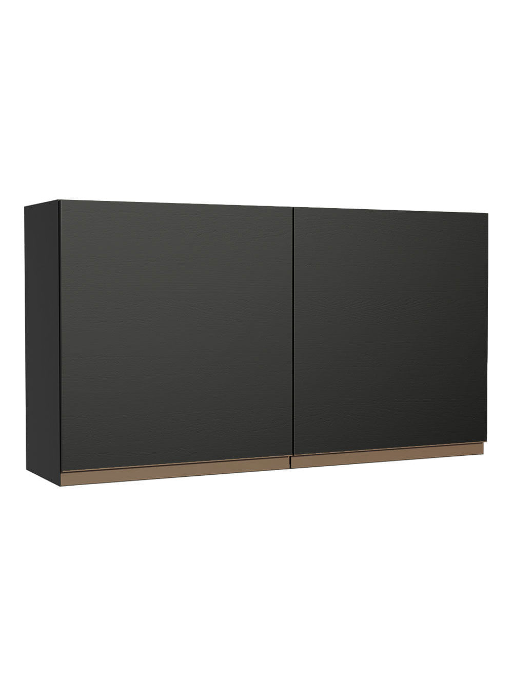 Armário Aéreo Madesa Reims 120 cm 2 Portas Preto - Preto
