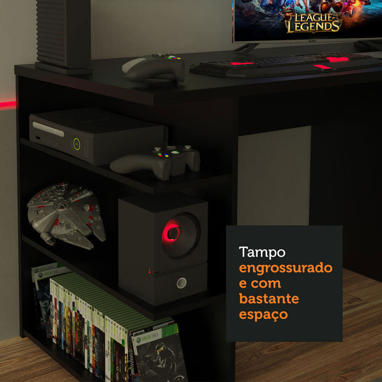 Mesa para Computador Gamer Madesa 9409 Preto
