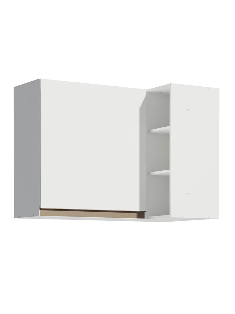 Armário Aéreo de Canto Madesa Reims 1 Porta e Adega Branco