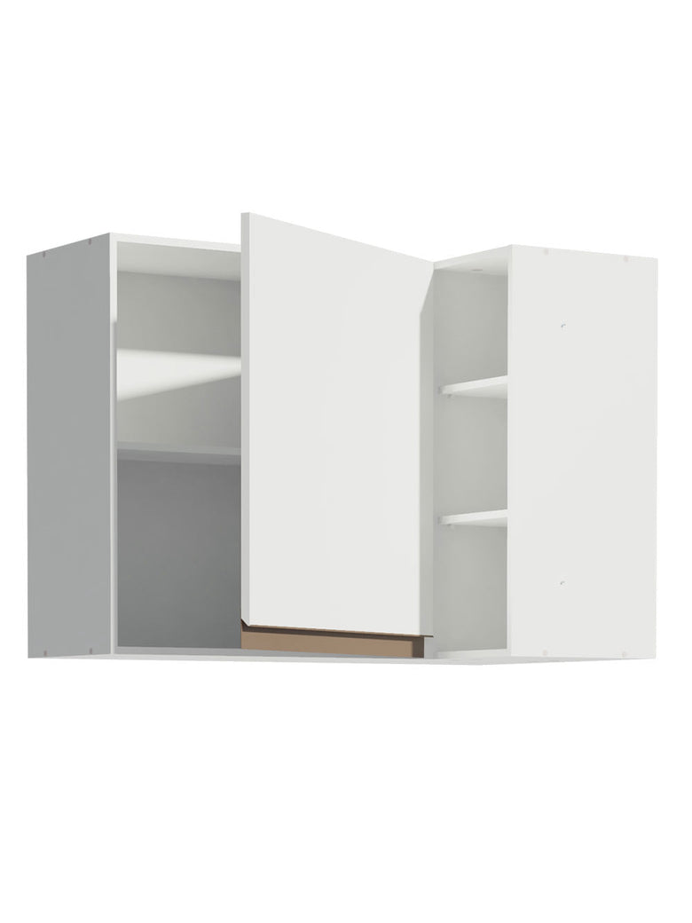 Armário Aéreo de Canto Madesa Reims 1 Porta e Adega Branco