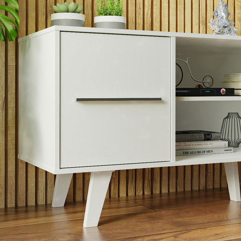 Rack Madesa Copenhagen e Painel para TV até 55 Polegadas Branco