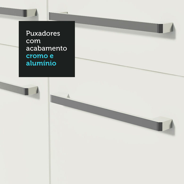 Armário de Cozinha Compacta Branco Emilly Top Madesa