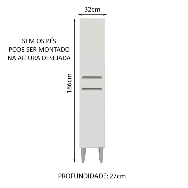 Paneleiro Madesa Emilly 2 Portas Branco