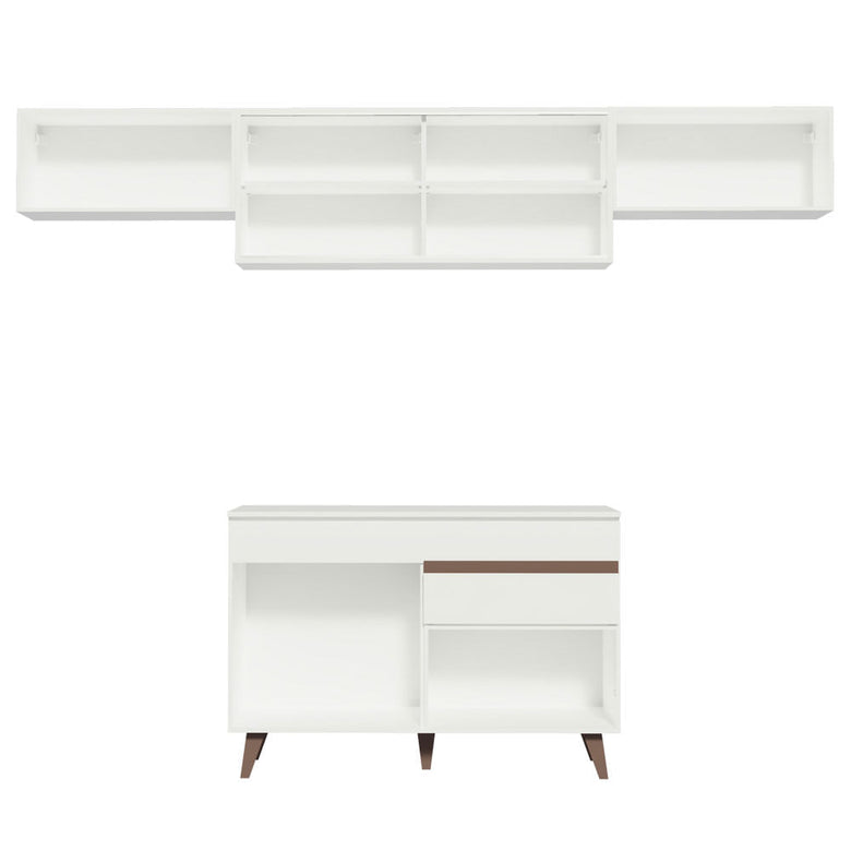 Armário de Cozinha Compacta Reims 260cm Branco Reims Madesa 03