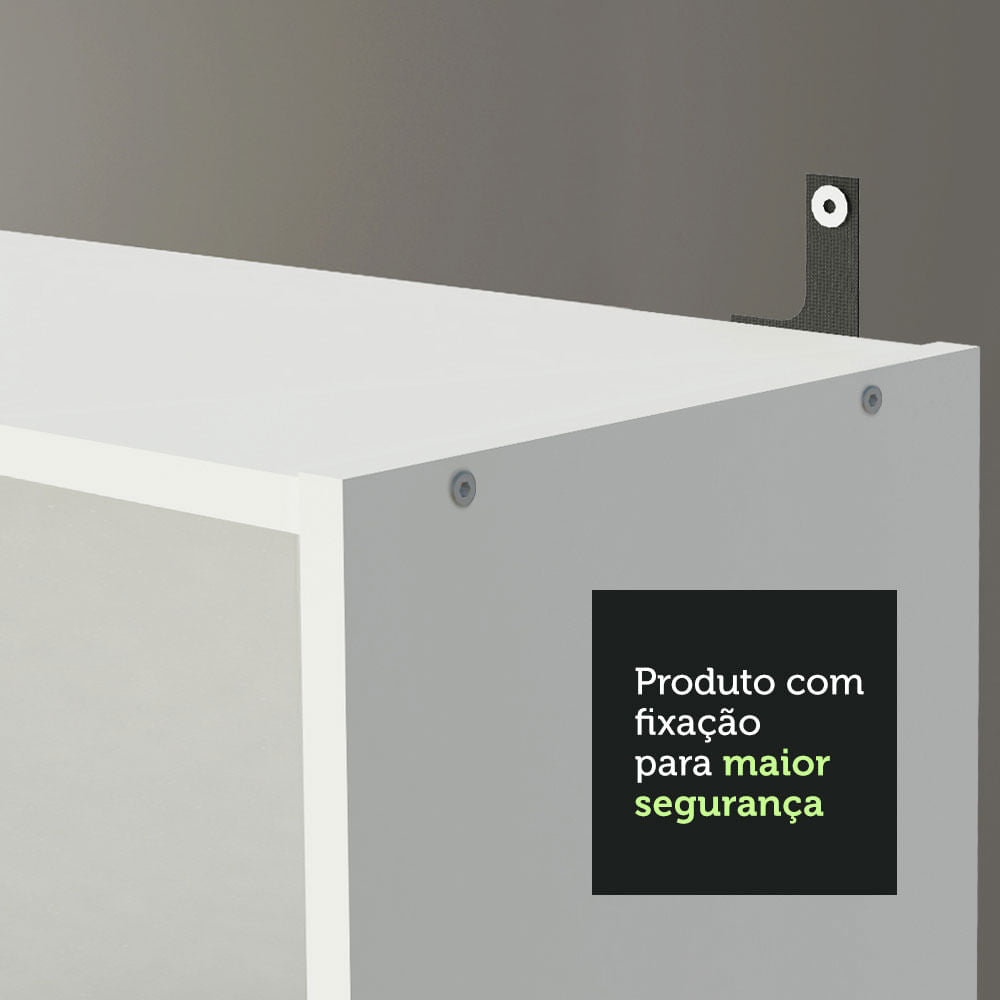 Estante Livreiro Madesa 6908 com 6 Nichos Branco