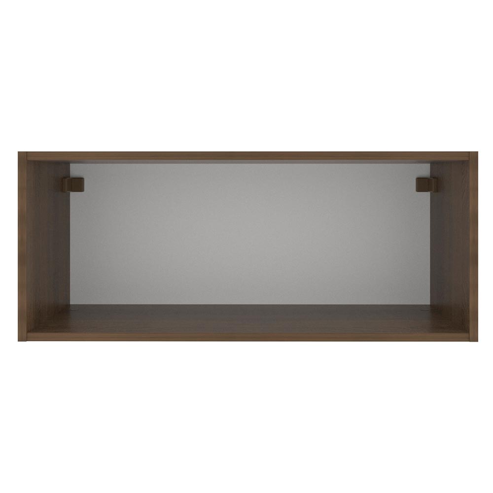 Armário Aéreo Madesa Agata 80 cm 1 Porta Basculante Rustic/Cinza
