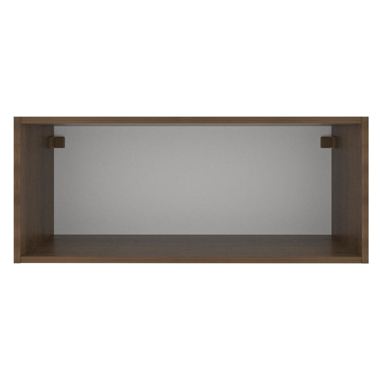 Armário Aéreo Madesa Agata 80 cm 1 Porta Basculante Rustic/Cinza