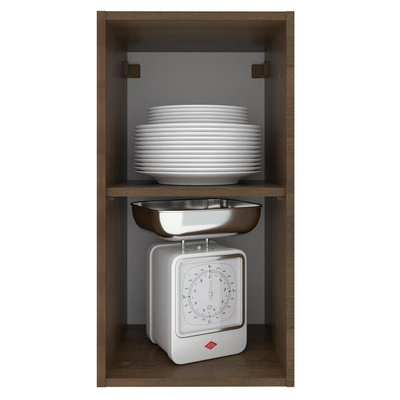 Armário Aéreo Madesa Agata 35 cm 1 Porta Rustic/Cinza