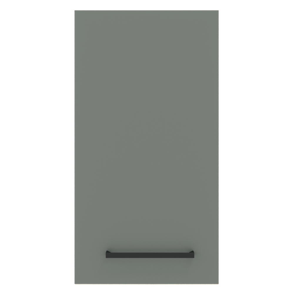 Armário Aéreo Madesa Agata 35 cm 1 Porta Rustic/Cinza