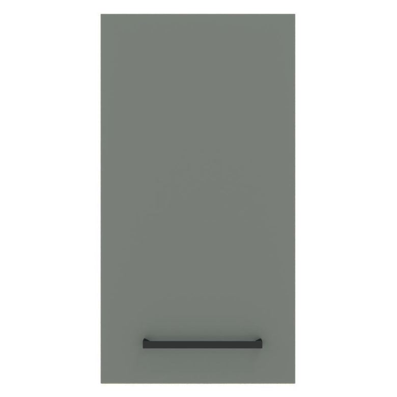 Armário Aéreo Madesa Agata 35 cm 1 Porta Rustic/Cinza