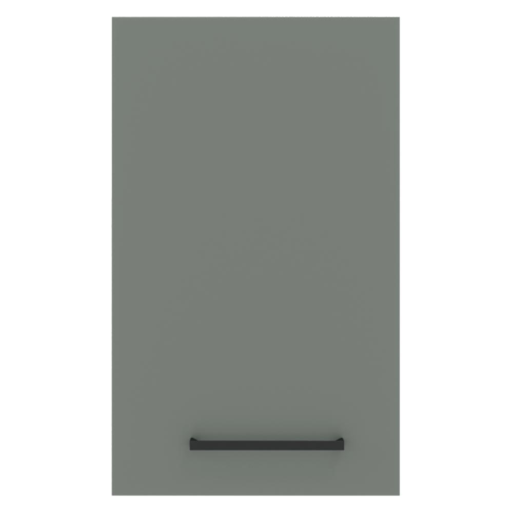 Armário Aéreo Madesa Agata 40 cm 1 Porta Rustic/Cinza