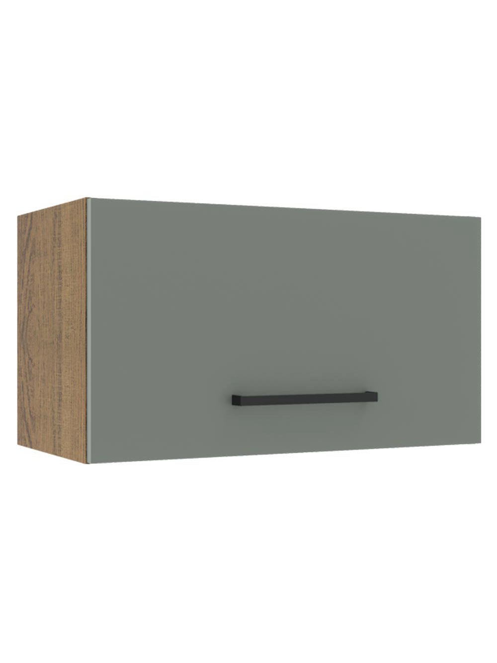 Armário Aéreo Madesa Agata 60 cm 1 Porta Basculante Rustic/Cinza - Rustic/Cinza