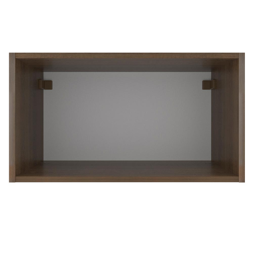 Armário Aéreo Madesa Agata 60 cm 1 Porta Basculante Rustic/Cinza