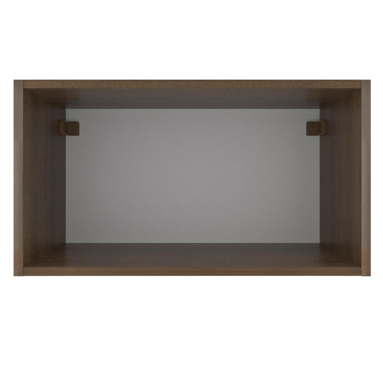 Armário Aéreo Madesa Agata 60 cm 1 Porta Basculante Rustic/Cinza