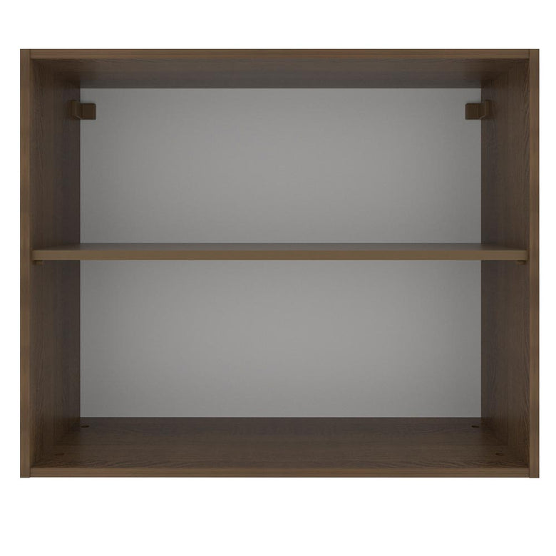 Armário Aéreo Madesa Agata 80 cm 2 Portas Rustic/Cinza