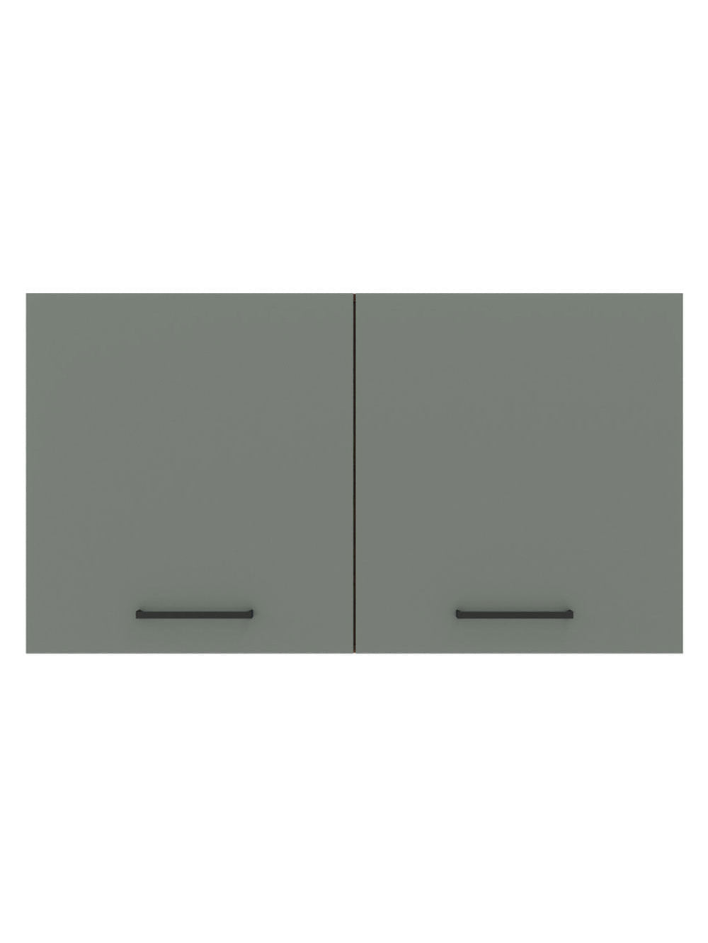 Armário Aéreo Madesa Agata 120 cm 2 Portas Branco/Cinza