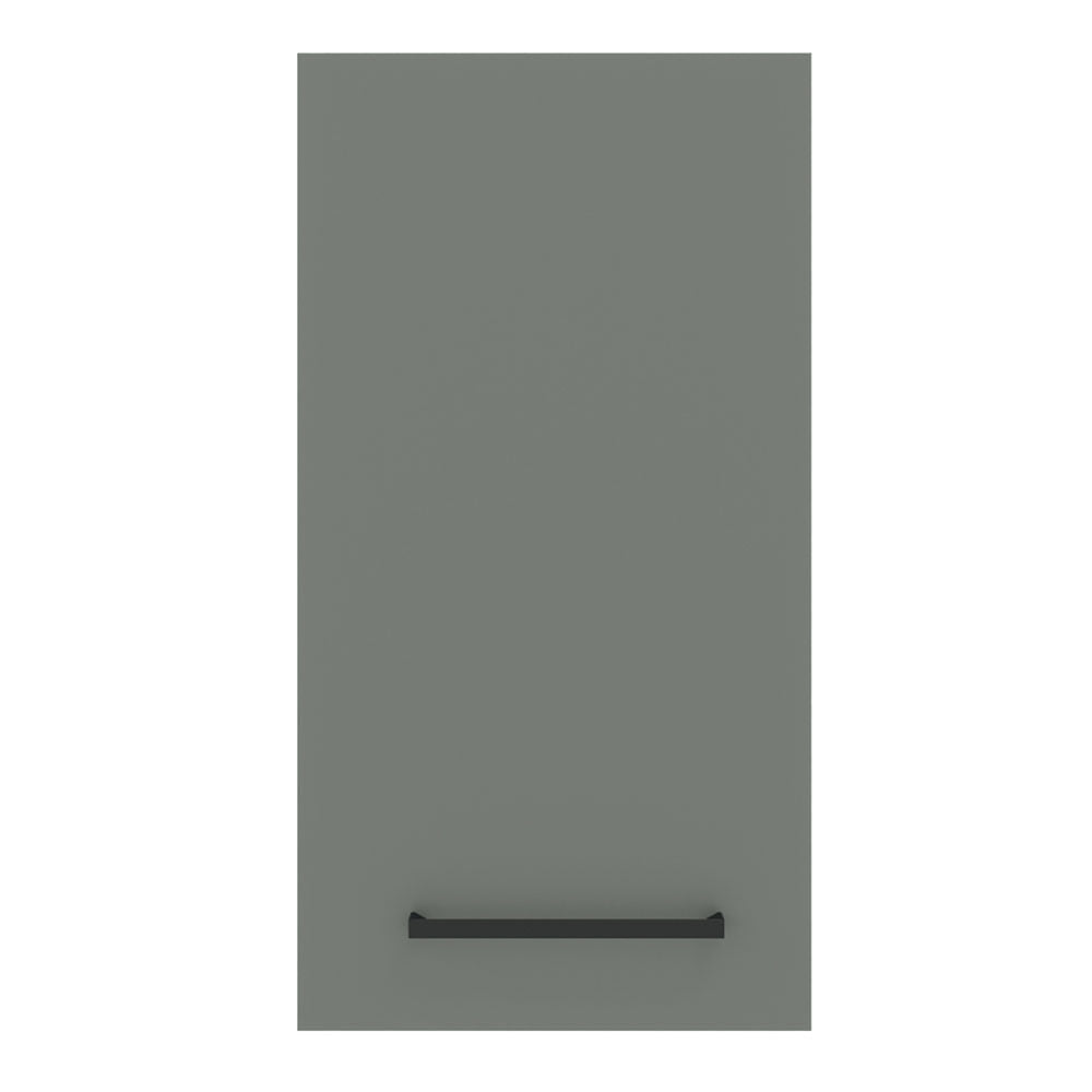 Armário Aéreo Madesa Agata 35 cm 1 Porta Branco/Cinza